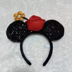 ディズニー ミニー カチューシャ お花 スパンコール