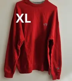 FIRST DOWN 赤 クルーネック トレーナー　XL