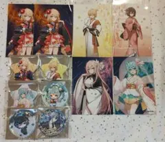 初音ミク　VOCALOID　缶バッジ＆ブロマイド