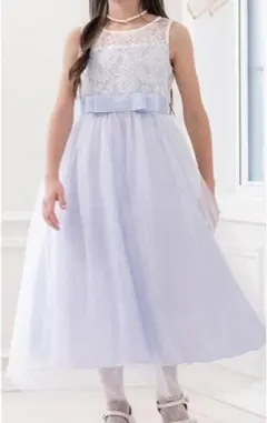 キャサリン・コテージ　 デコルテシースルーロングドレス 130cm ライトブルー