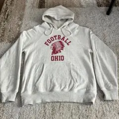 Champion FOOTBALL OHIO パーカー Lサイズ グレー