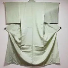 【3-37】 上品な 小花 刺繍 一つ紋 単衣 正絹 訪問着