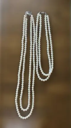 模造パールネックレス２本