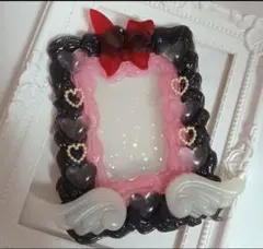 ホイップデコ 硬質カードケース トレカケース ブラック 黒 ピンク 赤 ハート