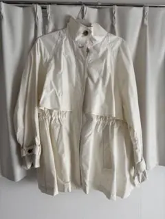 FREAK'S STORE 配色ステッチ　コート　ホワイト　モッズコート