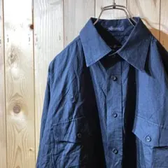 ss2723 US古着 ビバリーヒルズポロクラブ 無地 長袖 シャツ M 黒