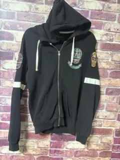 ハイドロゲン ジップアップパーカー メキシカンXS 黒のサムネイル