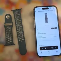 純正ほぼ新品apple watch スポーツバンド　ナイキ　44　ml