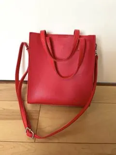 BONLECILL 2wayスクエアショルダーバッグ レッド