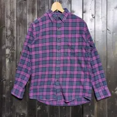 UNIQLO フランネルボタンダウン チェックシャツ