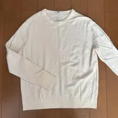 UNIQLO メリノクルーネックセーター　オフホワイト XL