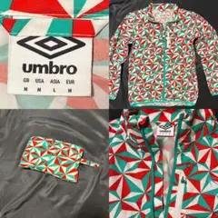 【中古美品】umbro ウィンドブレーカー L 幾何学模様