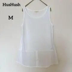 【ハッシュアッシュ】HusHusH ノースリーブシャツ トップス ホワイト M