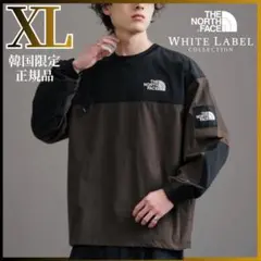 ノースフェイス ALBANY EX CREWNECK ロンT ブラウン XL