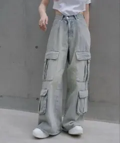 レイカズン ワイドデニムカーゴパンツ 0サイズのサムネイル