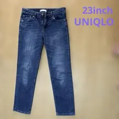 【美品】UNIQLO デニムパンツ　スリムパンツ　23インチ　ボーイフレンド