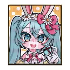 手描きイラスト ミニ色紙 初音ミク イースター