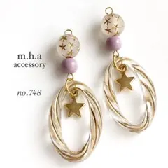 no.748 クリア・アンティークリング★ラベンダー