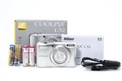 ■ほぼ新品■ ニコン　Nikon COOLPIX L32 シルバー ≪元箱付属≫