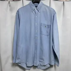 80年代　RALPH LAUREN BIG SHIRT BD長袖シャツ メンズM