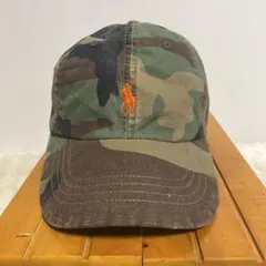 POLO RALPH LAUREN 迷彩柄 刺繍ロゴ キャップ