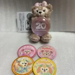 ダッフィー＆フレンズ 20周年 ぬいばとワッペンセット