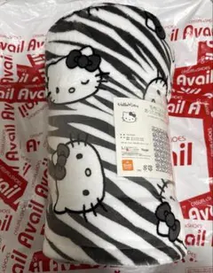 毛布にもなるあったか掛けカバー ハローキティ ゼブラ 掛け布団カバー 毛布