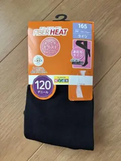 新品CLOSSHI FIBER HEAT キッズ 裏起毛タイツ 120デニール黒