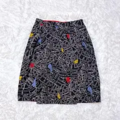 ❤️個性派さん最高一品❤️マップ柄 リバーシブル巻きスカート 赤 個性派 おしゃれのサムネイル