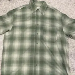 美品 wego ウィゴー オンブレチェックシャツ　L 緑