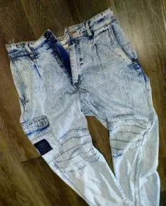 90s BUGLE BOY ビューグルボーイ デニム　ワイドテーパード　ブリーチ