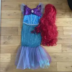 アリエル キッズ コスプレ 人魚 衣装 ドレス ウィッグ付 120