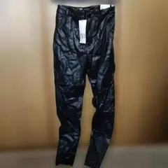 ZARA ブラック レザー風パンツ XS