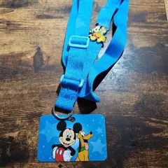 ミッキーとプルート ストラップ付きピンバッジ