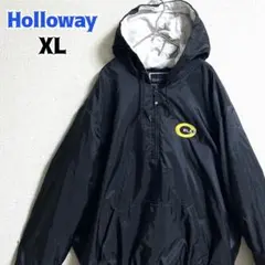 Holloway ナイロンジャケット ブルゾン 刺繍ロゴ ハーフジップ 古着