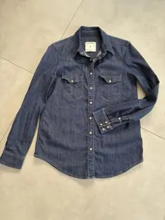 ZARA WOMANデニムシャツ 長袖 インディゴブルー ザラ