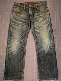 EDWIN505V 日本製 牛革パッチ 鬼髭 ハチノスW38 L34 - メルカリ