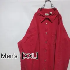 T63【US輸入】Levi's　長袖シャツ【メンズXXL】レッド