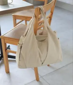 撥水軽量ポケットファスナートートGLOBAL WORK 軽量トートバッグ