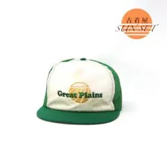 80s 米国製 ビンテージ メッシュ キャップ 企業 ロゴ 刺繍 雰囲気系 古着