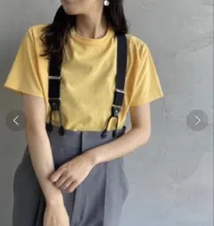 《2回着用》SHINZONE シンゾーン パックTシャツ イエローのみのサムネイル