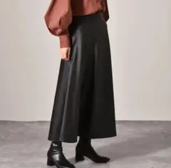 RETRO GIRL レザーロングフレアスカート