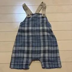 SHEIN 秋冬 かわいいチェック柄サロペット 86サイズ