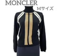 美品　MONCLER モンクレール セーター タートルニット M相当 黒ベージュ