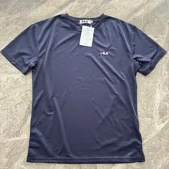 新品タグ付き❣️FILA Tシャツ ネイビー LLサイズ　スポーツ　吸汗　速乾
