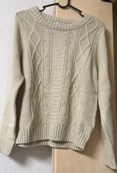 Honeys C.O.L.Z.A ケーブル編ニット ベージュ　Mサイズ