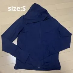 UNIQLO AIRism UVカット フルジップパーカー ネイビー Sのサムネイル