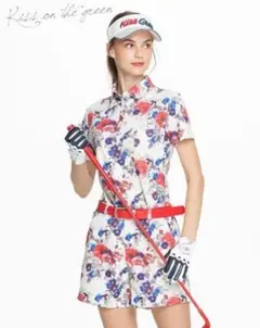 キスオンザグリーン　花柄　ゴルフウェア　ポロシャツ　パンツ　セットアップのサムネイル