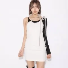 Melt the lady コントラストレイヤードミニワンピースのサムネイル