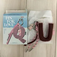 ラブブ PIN FOR LOVE イニシャル キーリング【U】